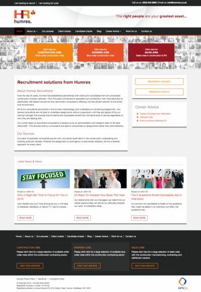 Humres Recruitment Website Design and Development