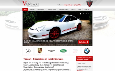 Vantari Cars Website Design and Development