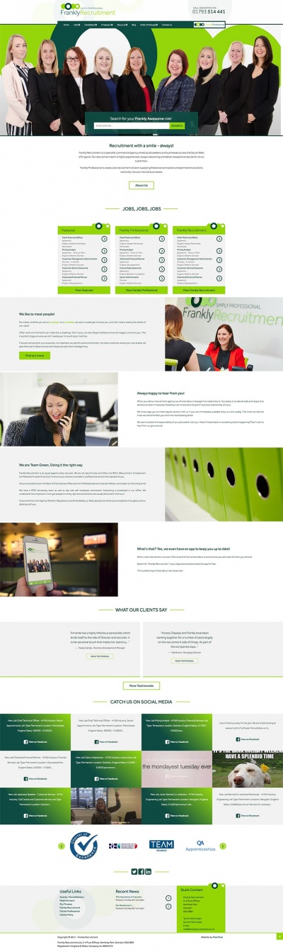 Frankly Recruitment Website Design & Development